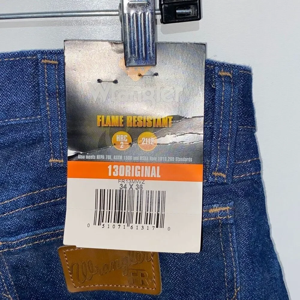 Wrangler Men’s Blue‎ Flame Resistant Jeans Size 34 x 36